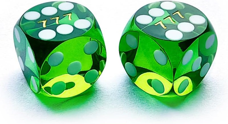 Bescon Professional Small Precision Dice 12.7mm (1/2 inch) with Random Serial Number, Mini Precision Cut Dice 12.7MM Gem Green - Image 1